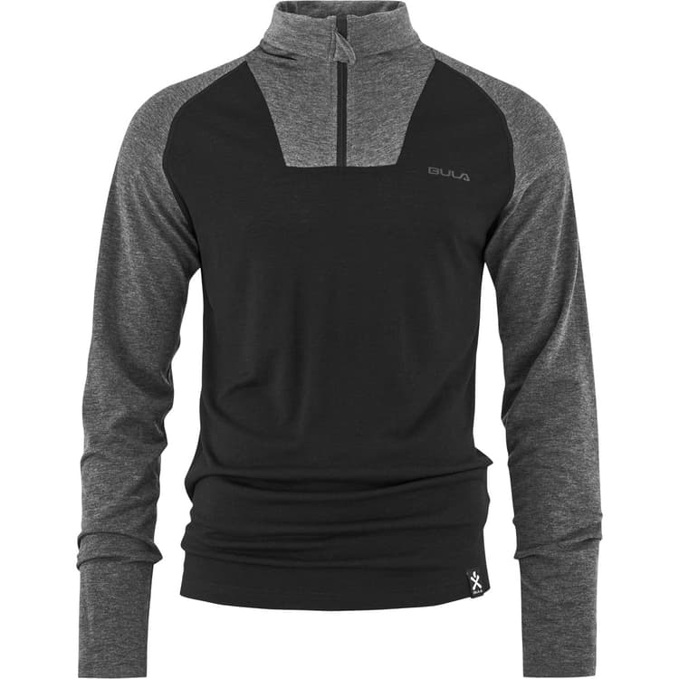 Bula Retro 1/2 Zip Merinould Trøje Herre