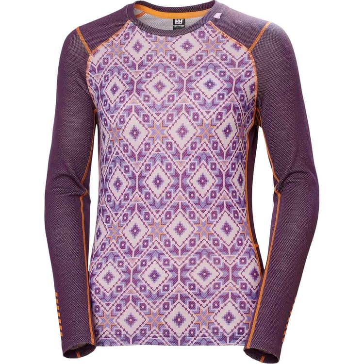 Helly Hansen Lifa Midweight Graphic Merinould Skiundertrøje Dame